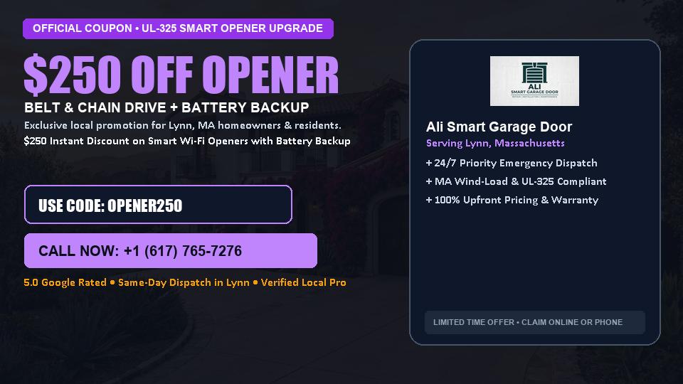 Ali Smart Garage Door $250 OFF Premium LiftMaster Opener Installation in Lynn, MA
